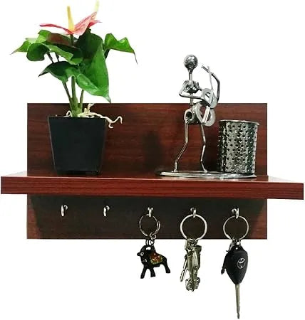 Key Ring Hanger Holder Organiser Wooden Board